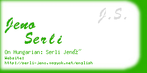 jeno serli business card
